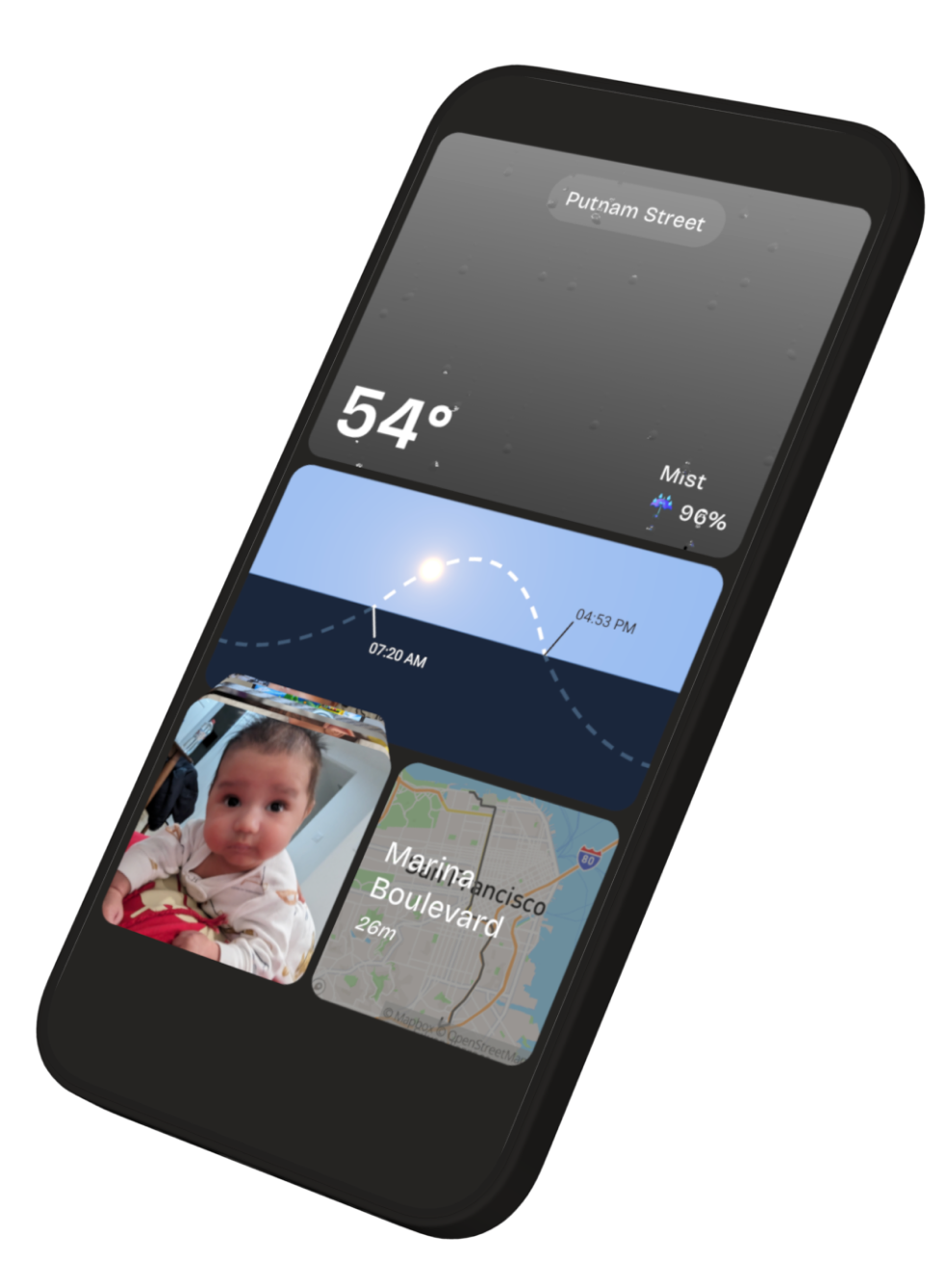Phone with Sundial App
