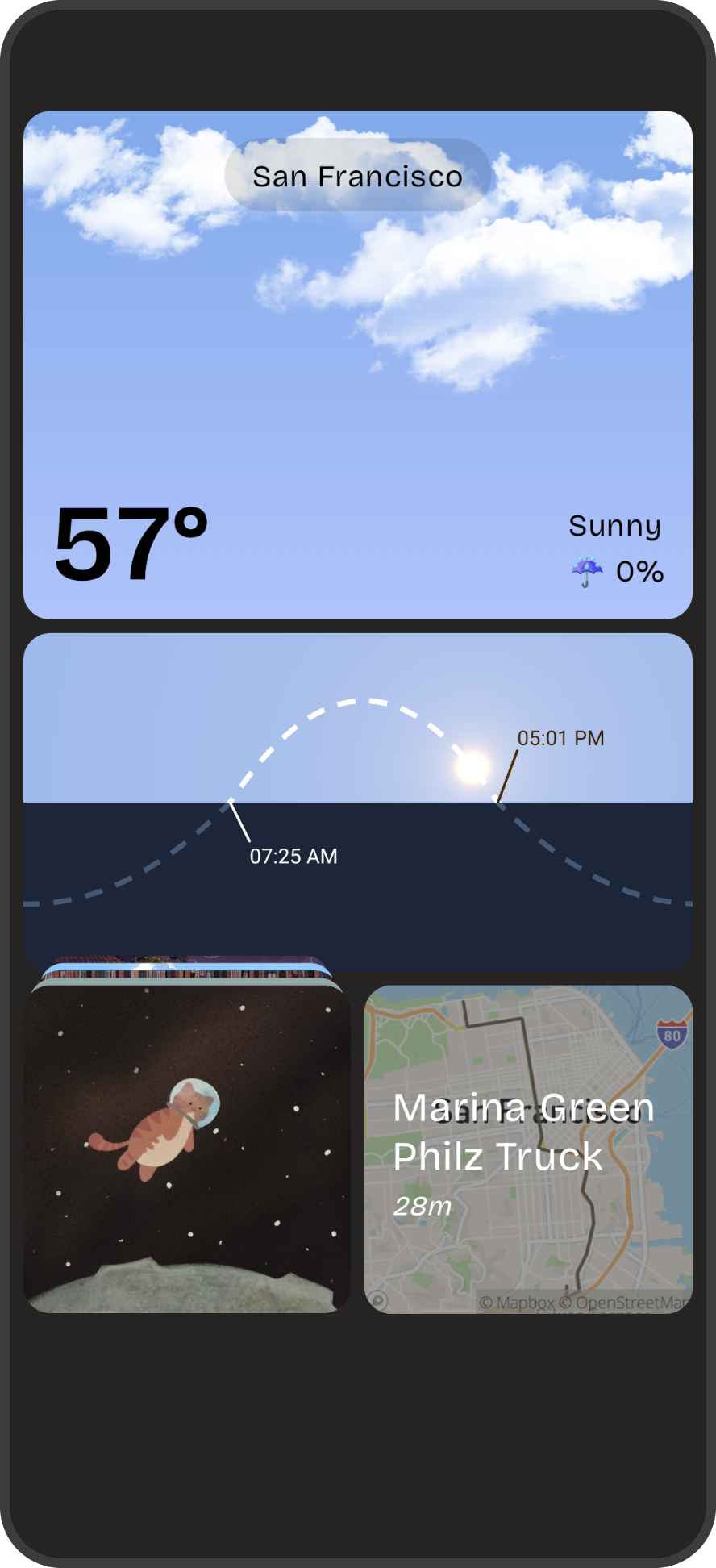 Phone with Sundial App